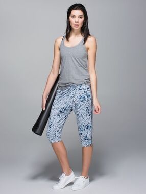 Lululemon Retreat Yogi CropStar Crushed Silver Fox Deep Navy
